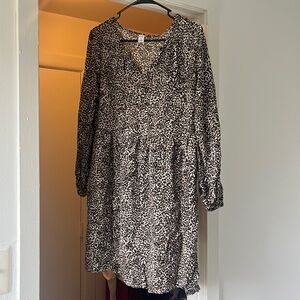 Cheetah print casual dress